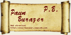 Paun Burazer vizit kartica